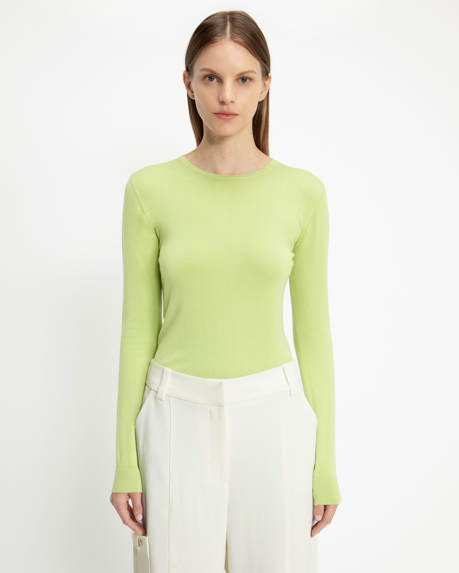 Tops and Shirts  | Basic Long Sleeve Knit  | 304 Apple