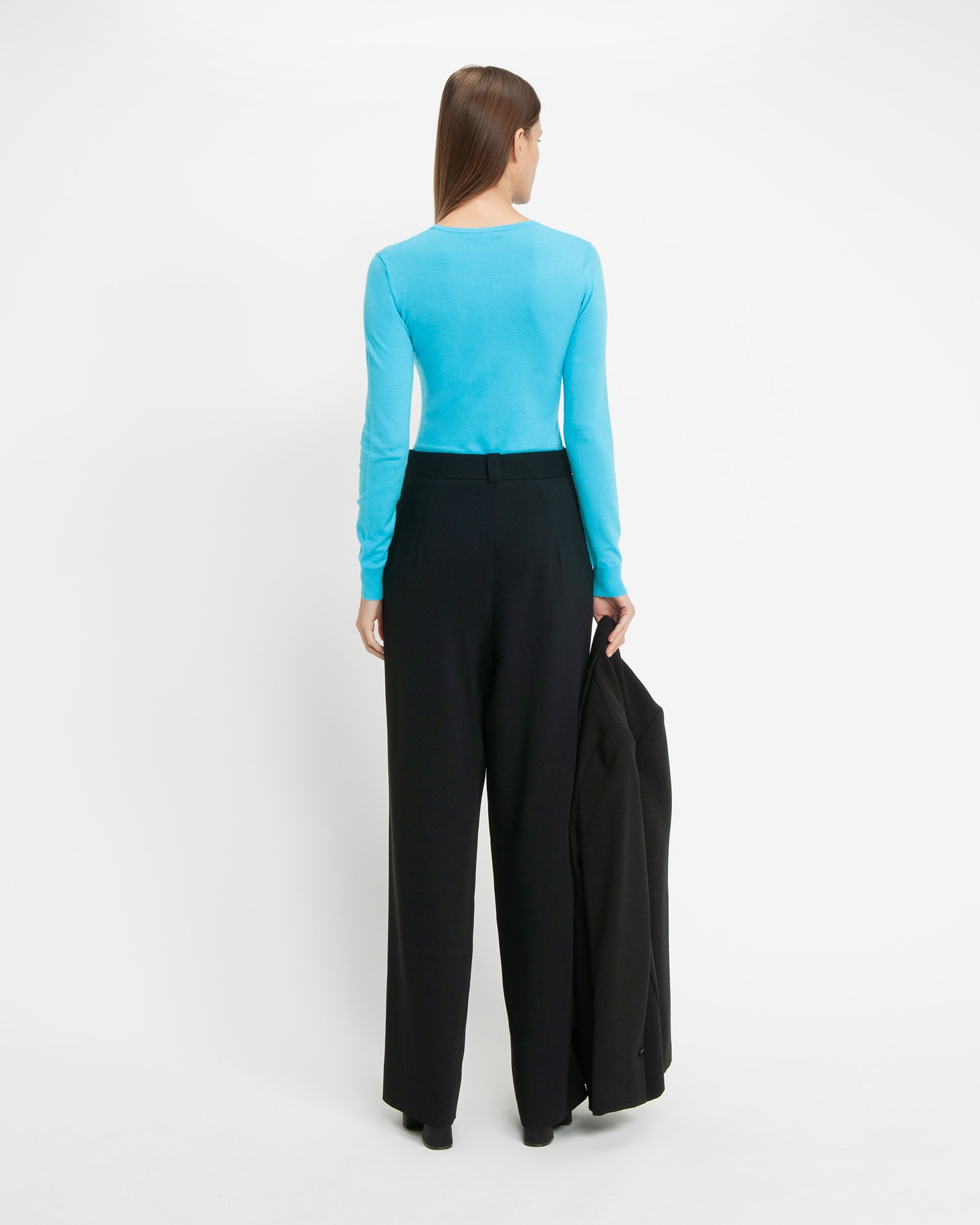Knitwear | Basic Long Sleeve Knit  | 318 Turquoise