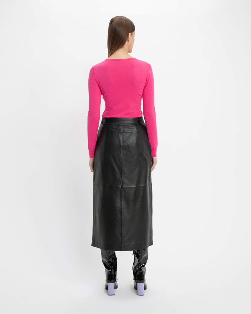 Sale  | Basic Long Sleeve Knit  | 519 Hot Pink