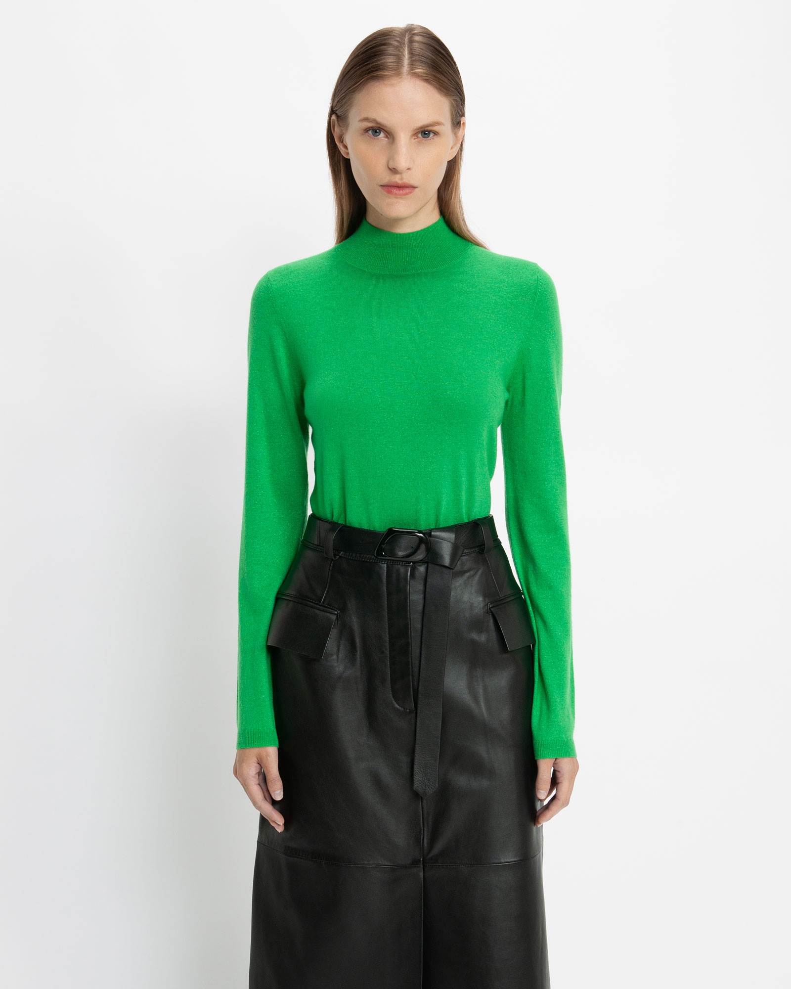 Sale | Lurex Long Sleeve Knit | 328 Vibrant Green