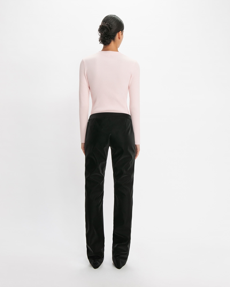 Sale  | Good Earth Cotton® Long Sleeve Ribbed Knit | 513 Pearl Pink