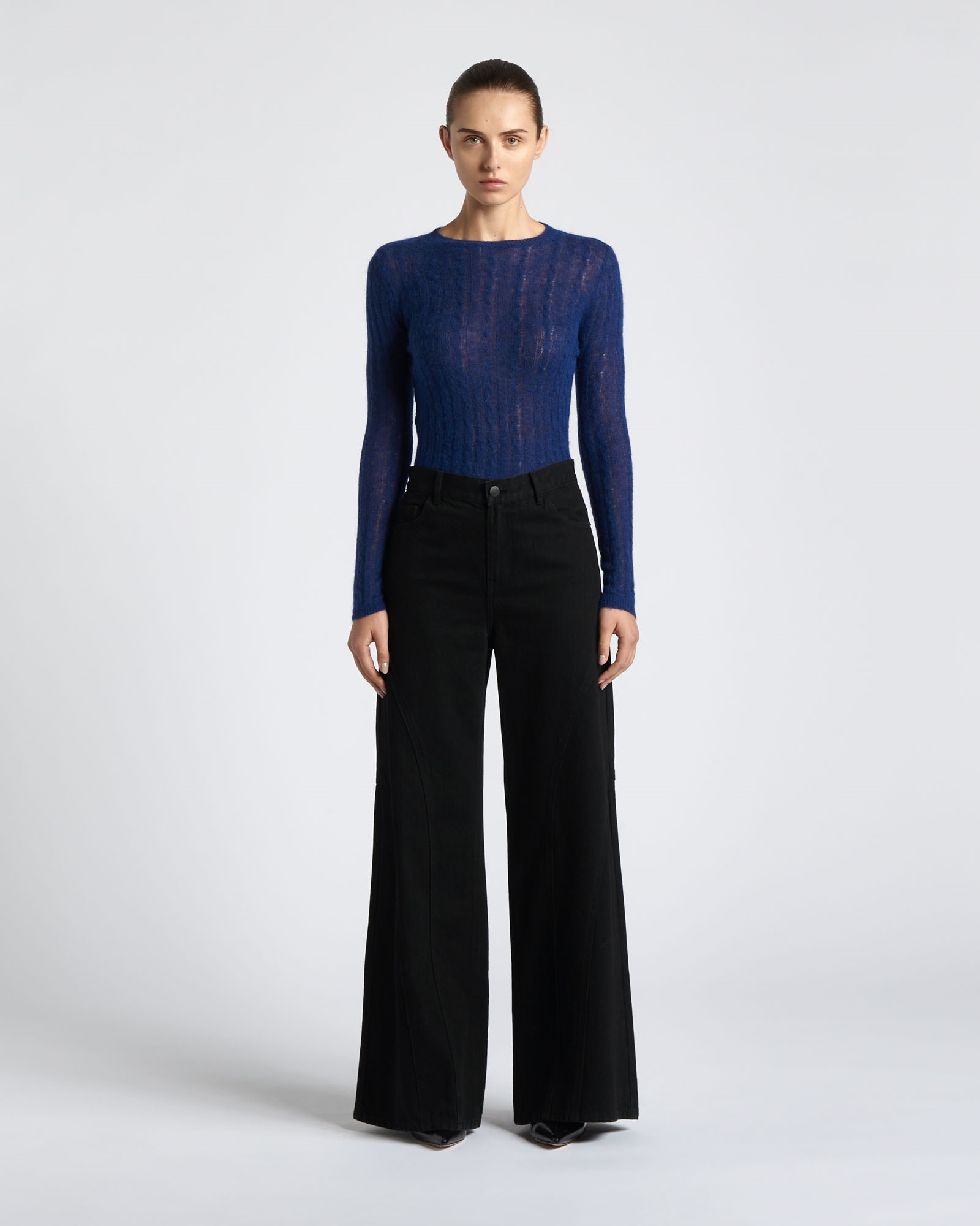 Tops and Shirts | Fine Alpaca Cable Knit Sweater | 780 Ink